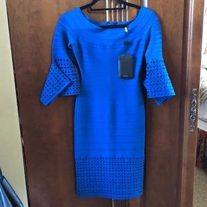 Blue Herve Leger dress
